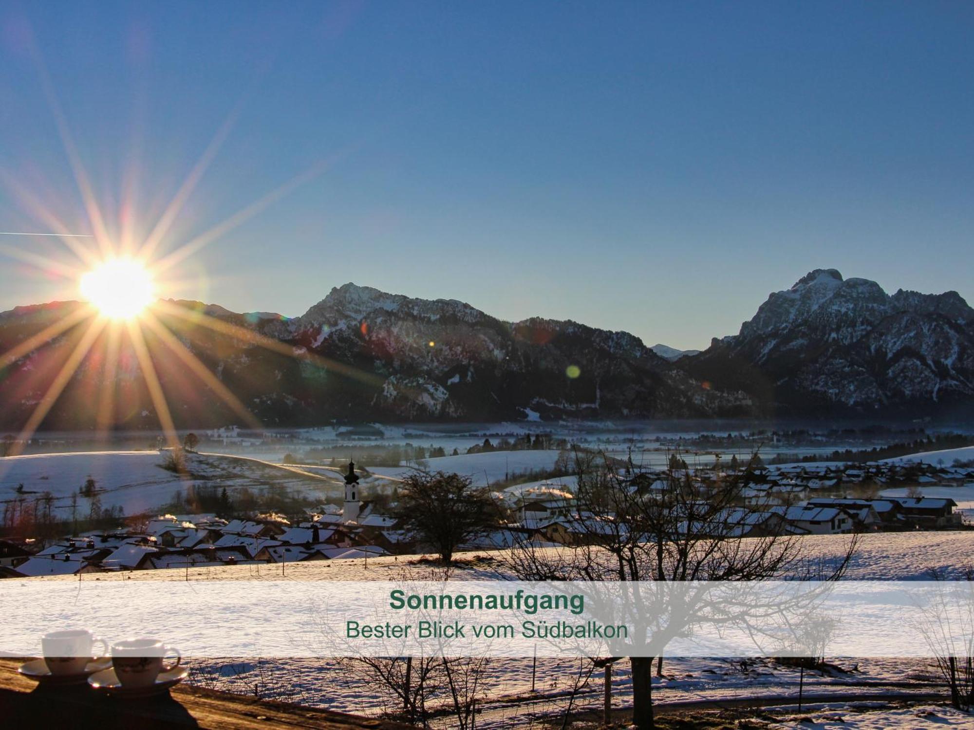 Chalet - Ferienwohnungen - Biohof Stoeger - Panoramasuedbalkon - Grandiose Aussicht Auf See, Berge Und Schloss Neuschwanstein 리덴 외부 사진